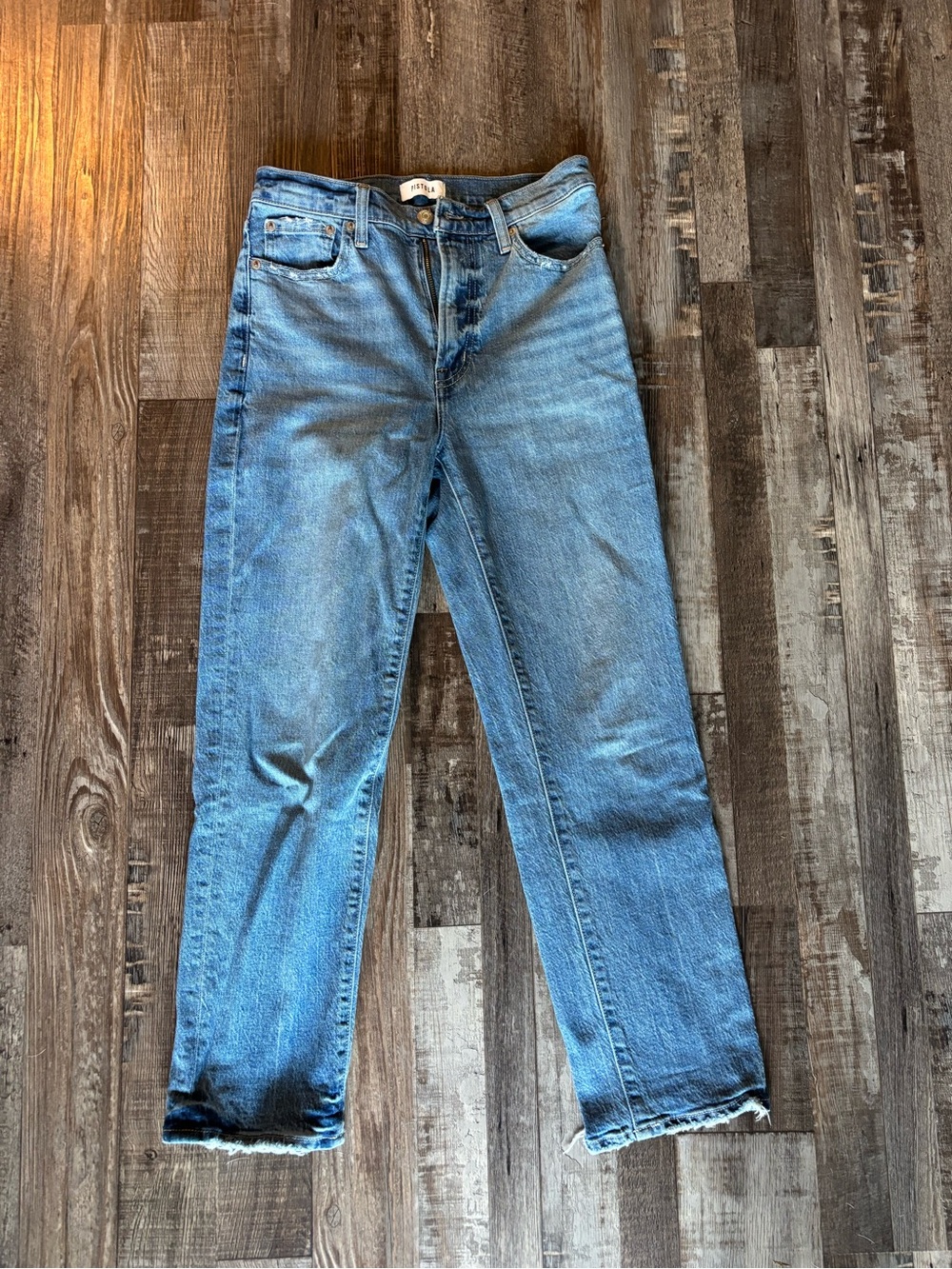 Women's Light Blue Straight-Leg Jeans